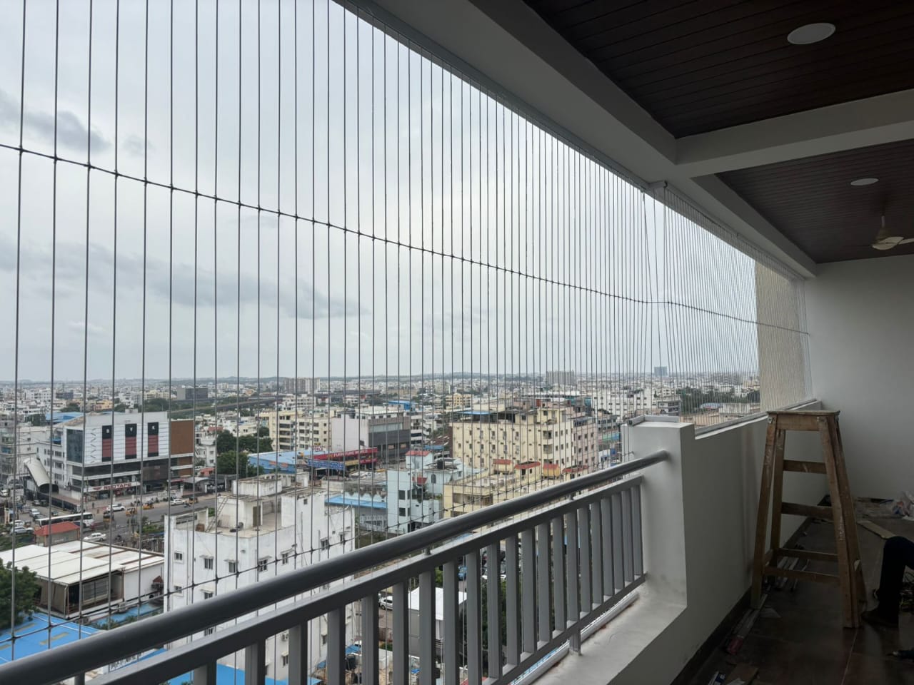 Invisible Grills in Teynampet Balcony Installation
